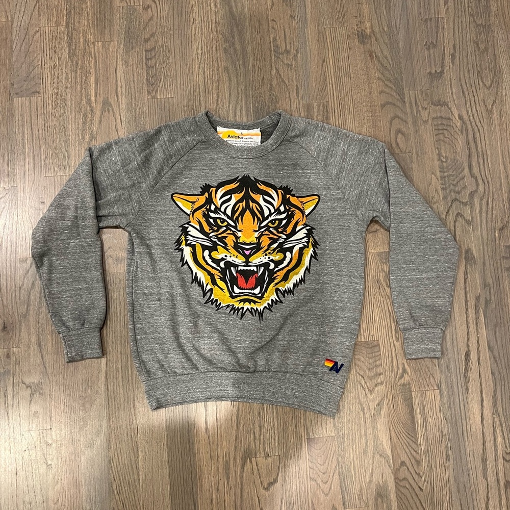Aviator Nation Gray Crewneck Sweatshirt